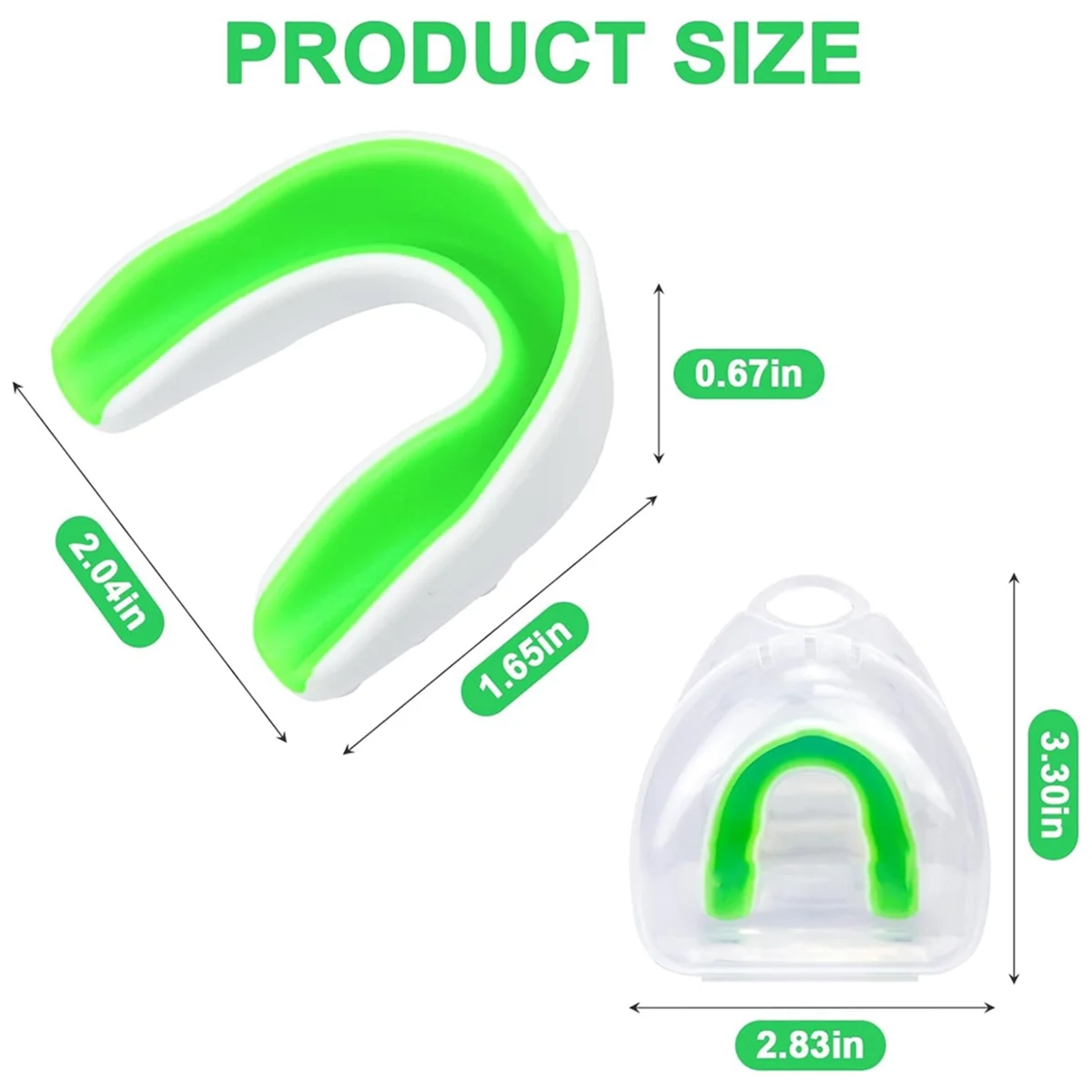 5 Packs Kids Youth Mouth Guard - Football Mouth Guard, EVA Food Grade Material Mouthpiece with Portable Case