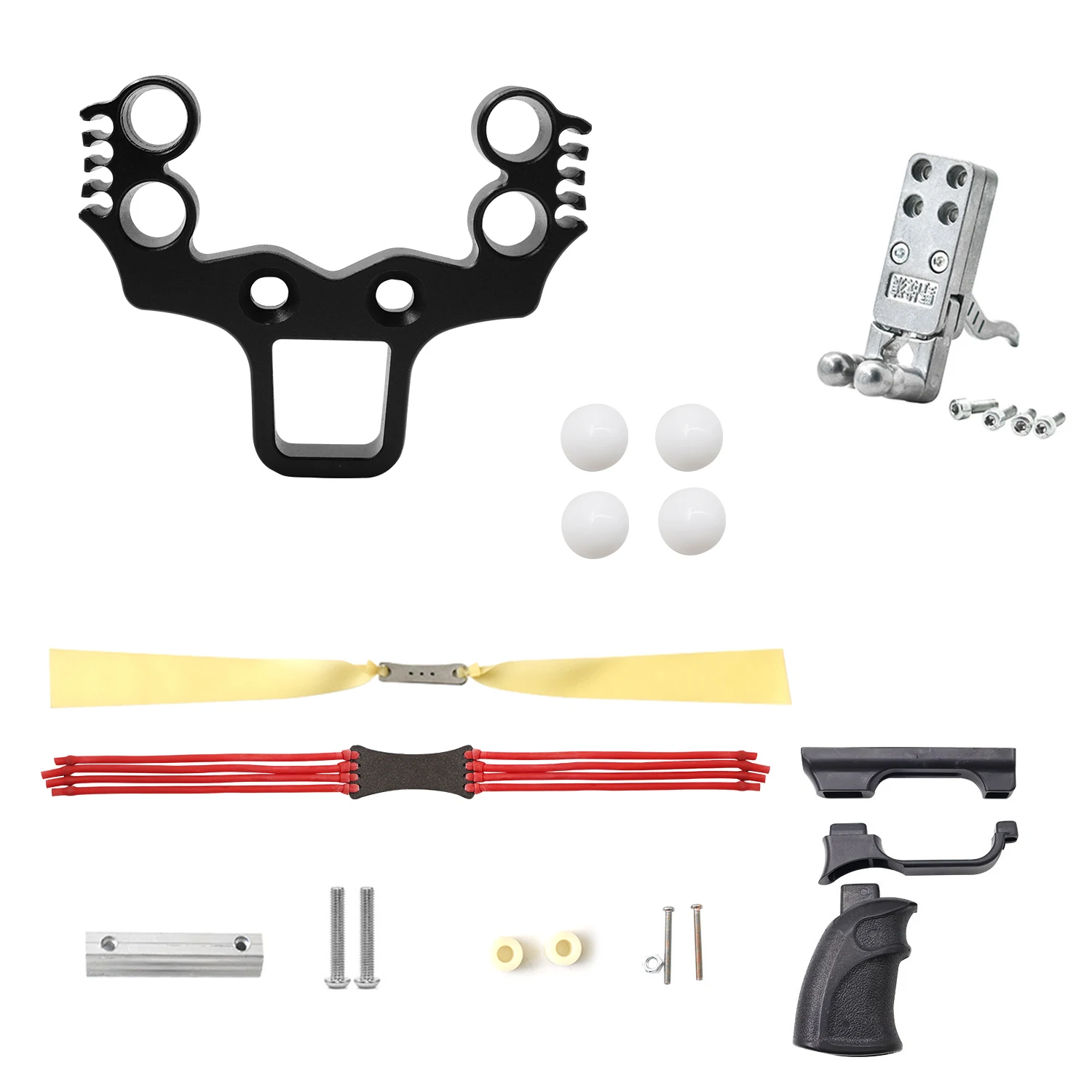 

Outdoor DIY Long-Pole Slingshot Accessories, High-Quality Alloy Slingshot Head, Compatible with Two Types of Rubber Bands