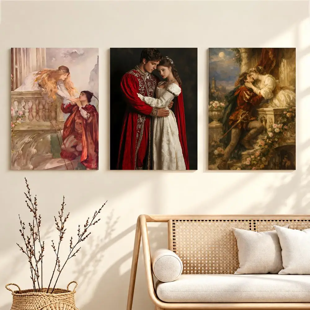 Classic Romance R-Romeo and Juliet Poster Artwork Self Adhesive Indoor Wall Hanging Room Decor Gift