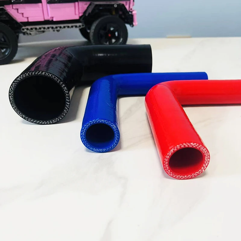 Universal Silicone Tubing Hose 90 Degrees big to small Connector Car Intercooler Turbo Intake Pipe Coupler Red Black Multi  size