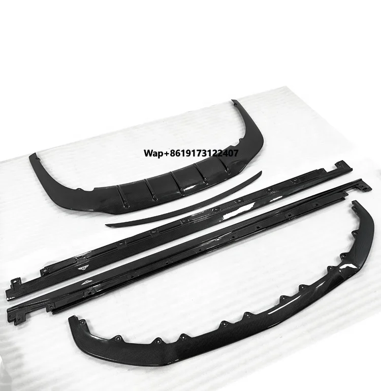 New Style Flying Spur Car Bumper Kit with Clips for 2020-2024 Dry Carbon Fiber Body Kit