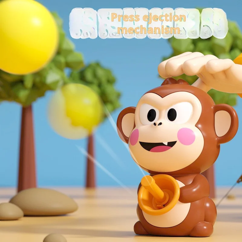 Catapult Monkey Toy Kids Shooting Ball Game Interactive Table Game Funny Family Party Reaction Toy Christmas Gift for Kids