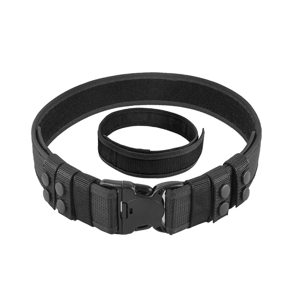 Outdoor Belt Set Nylon Belt Medium Belt Equipment Saddle Buckle with Glove Hook