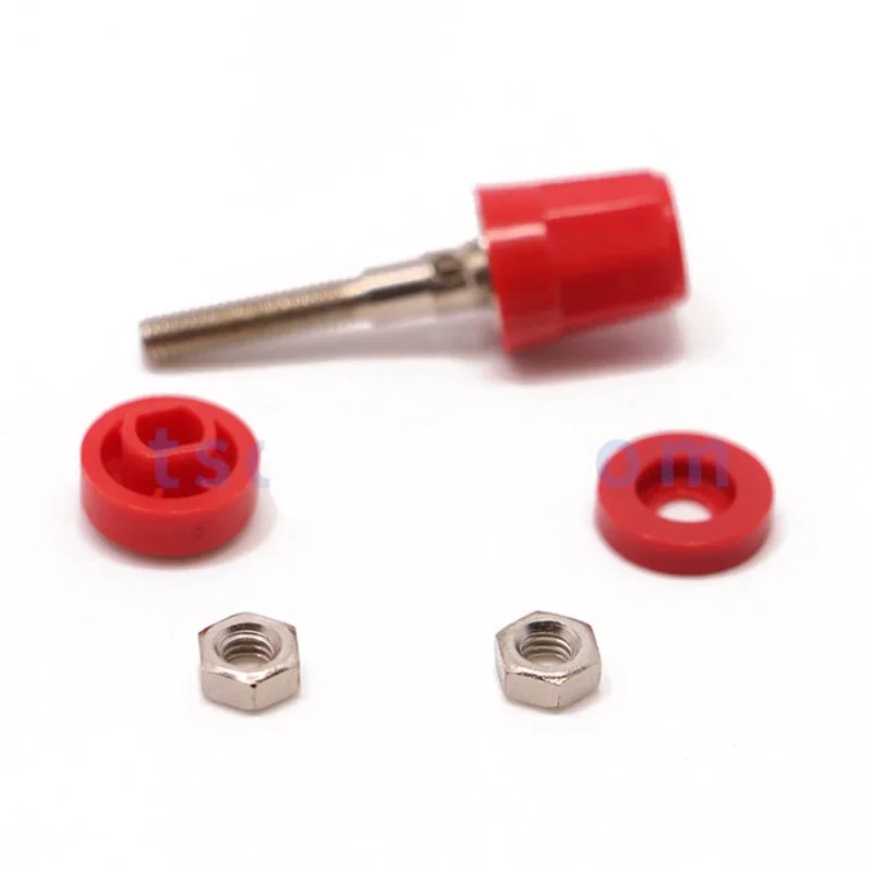 4mm  pure copper terminal 4mm banana Jack Socket 20A binding post Banana plug connector  30V AC-60V DC red black blue