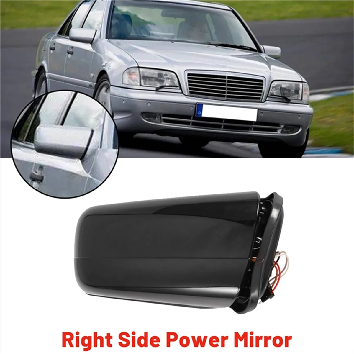 Front Left Side Power Mirror for Mercedes Benz C-Class W210 W202 C220 C230 C280 1994-2000 Outside Rearview Mirror