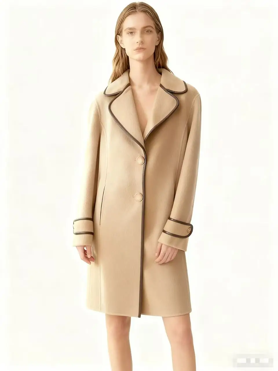 معطف صوف أنيق عالي الجودة قابل للعكس للنساء وصل حديثًا لخريف وشتاء 2025 معطف صوف متوسط الطول #1