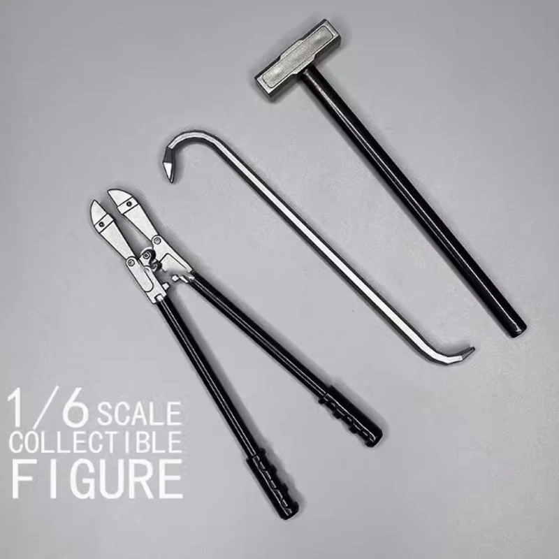 1:6 Scale Soldier Accessories Simulation Hammer Wire Pliers Pry Bars Model 12 inch Movable Figures Gift Decoration Toy