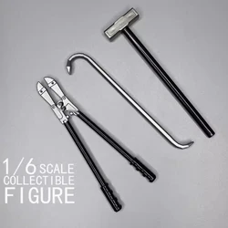 1:6 Scale Soldier Accessories Simulation Hammer Wire Pliers Pry Bars Model 12 inch Movable Figures Gift Decoration Toy
