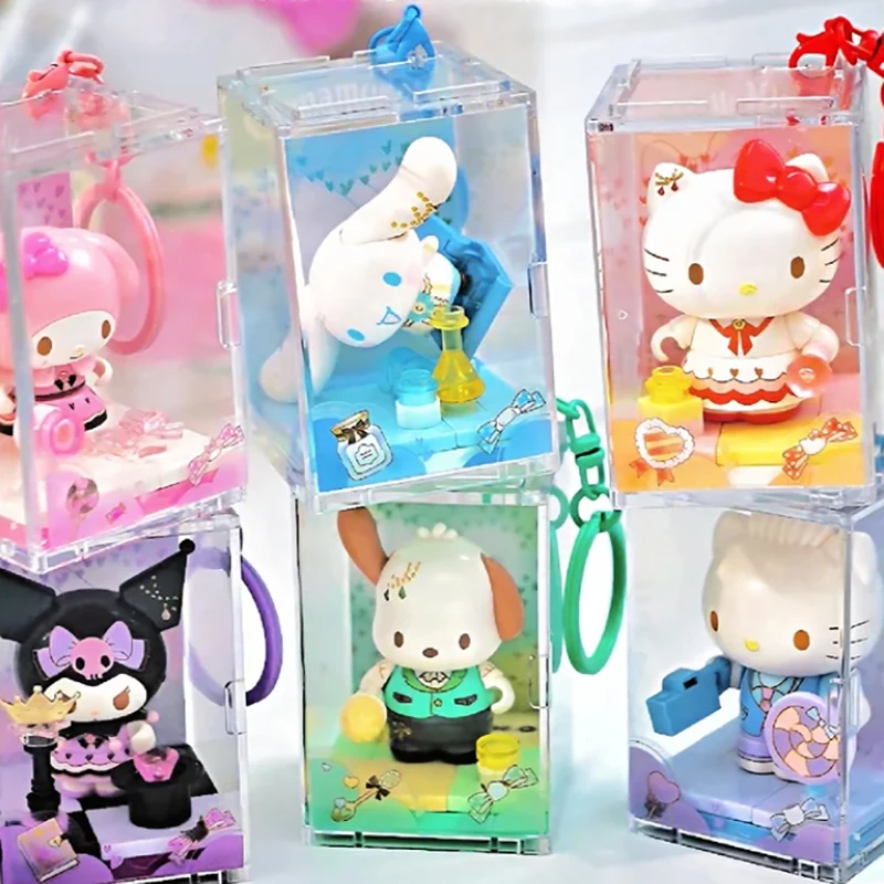 

Sanrio Characters Blind Box Keychains Bag Pendant Hello Kitty Kuromi My Melody Cute Collectible New Year Gift For Girls