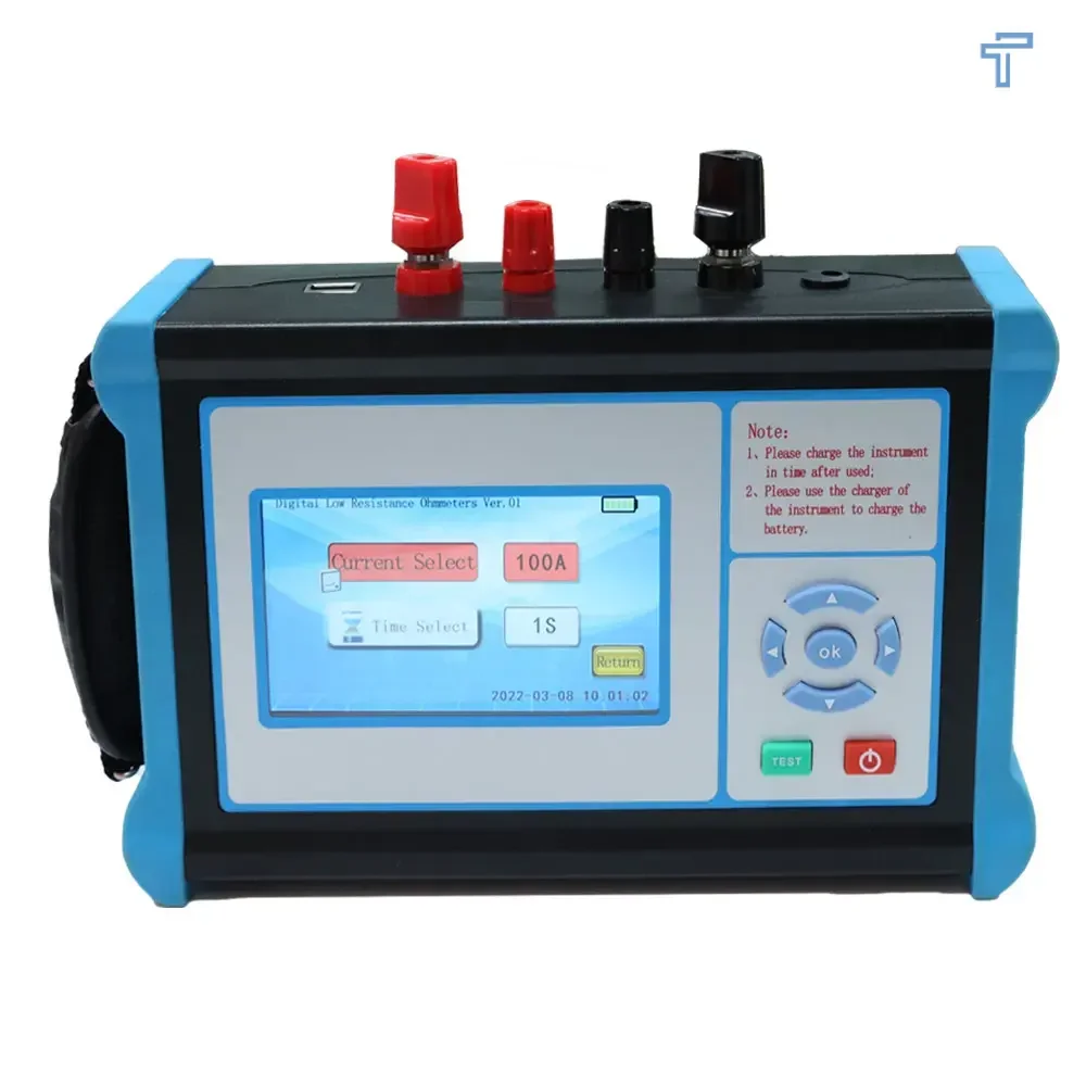 Baixa Resistência Micro-ohmímetro, Handheld Micro Ohm Meter, Contact Resistance Tester, 100A