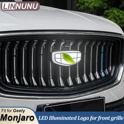 LINNUNU fit for Kx11 GEELY Monjaro Manjaro XingyueL LED Logo Car Illuminated Light for the front Grille of the vehicle Emblems