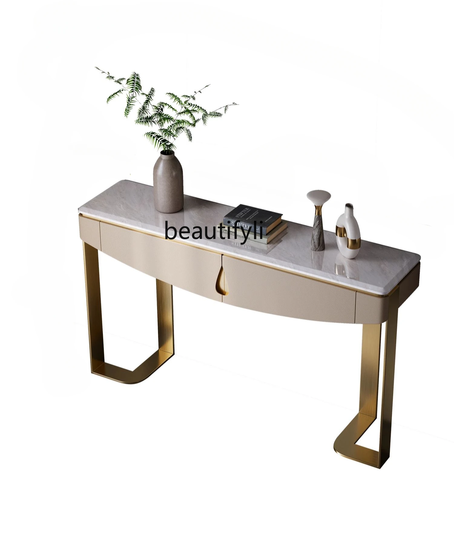 

Light Luxury Console Door-to-Door Corridor Wall High-End Marble Modern Villa Luxury Stone Narrow Console Tables furniture