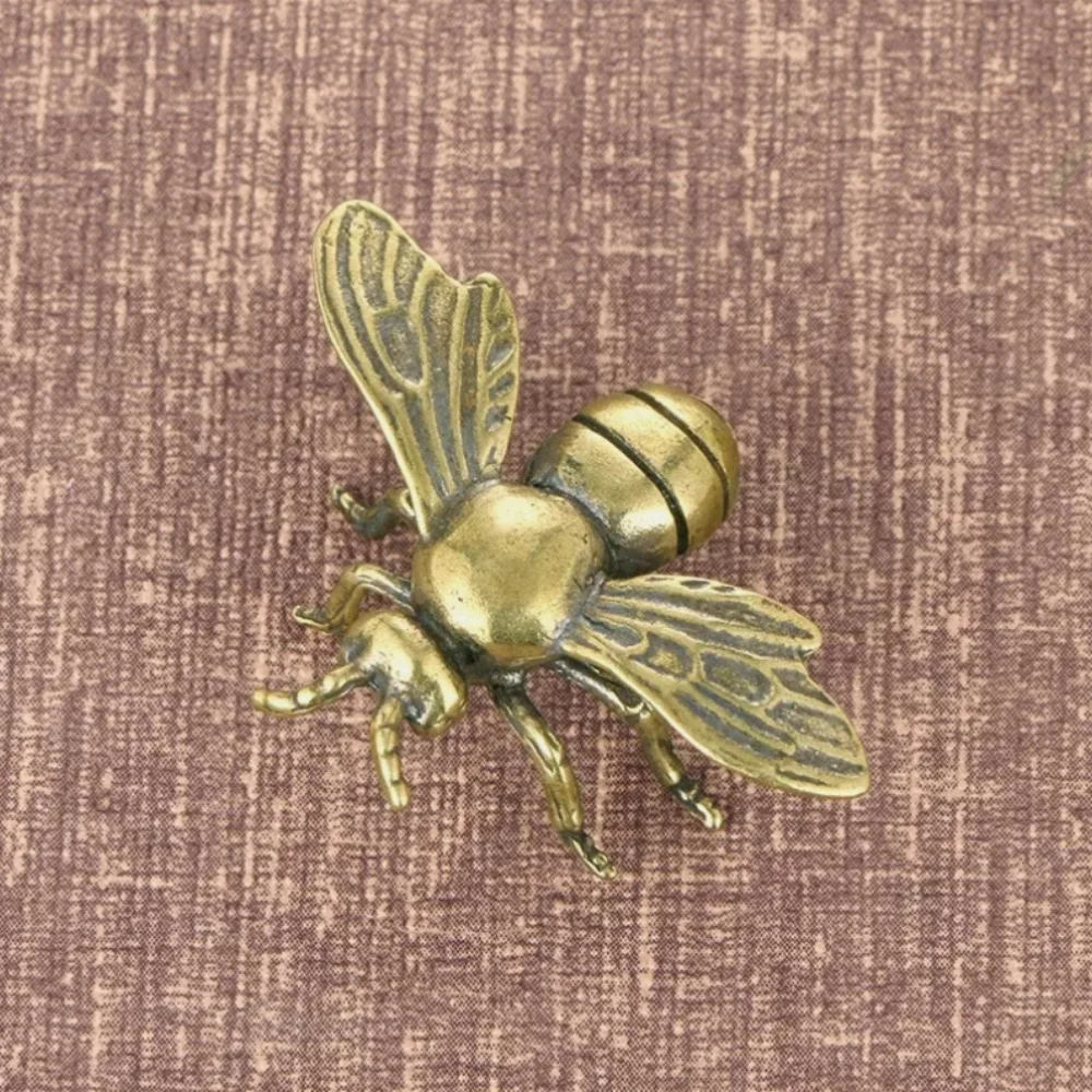 Solid Brass Bee Figurine Small Bee Statue House Decoration Animal Figurines Toys