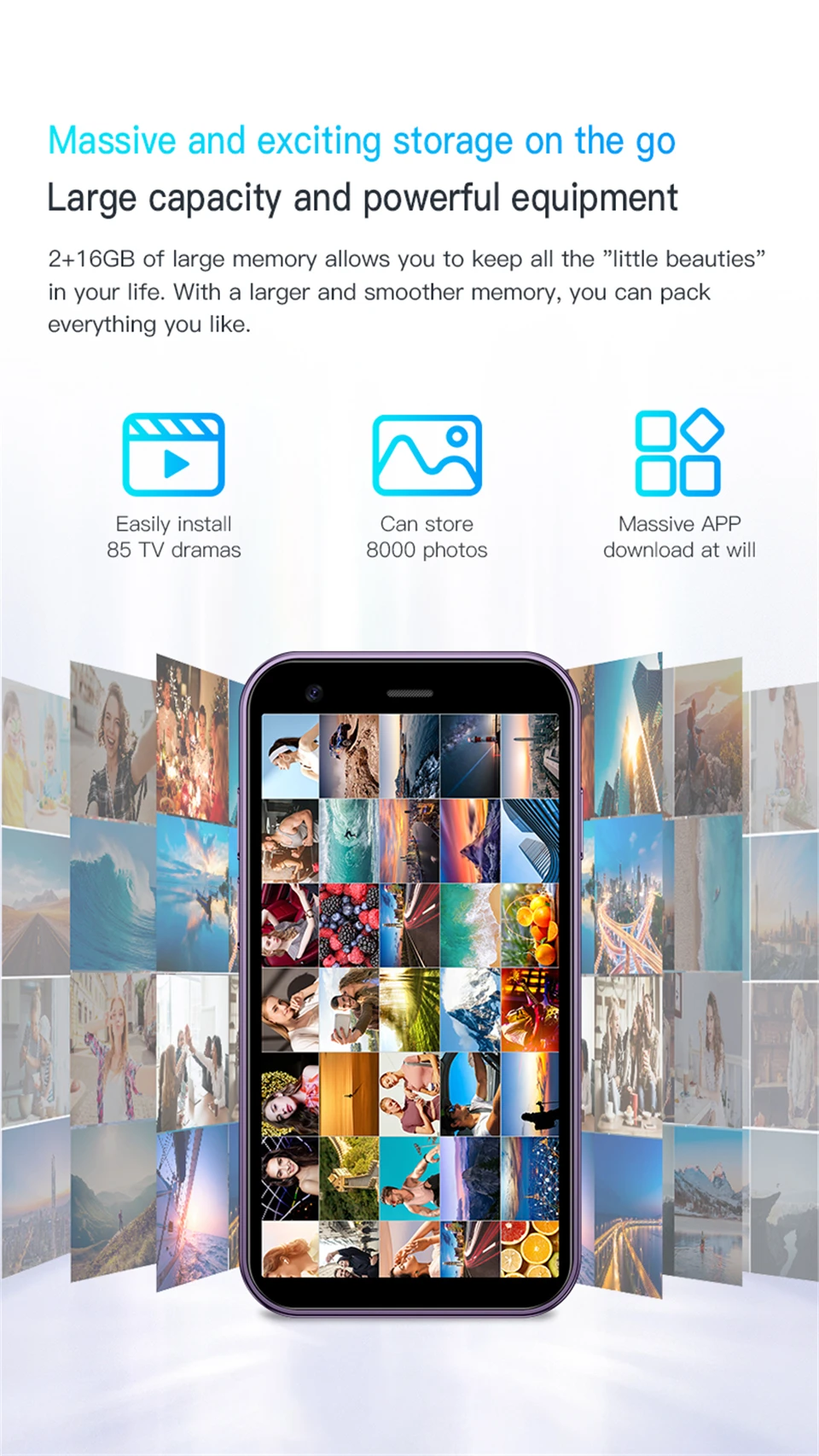 SOYES XS15 3G Mini Smartphone MTK 3.0inch 2GB RAM 16GB ROM Dual SIM Card 2MP 900mAh WCDMA Android Pocket Small CellPhone