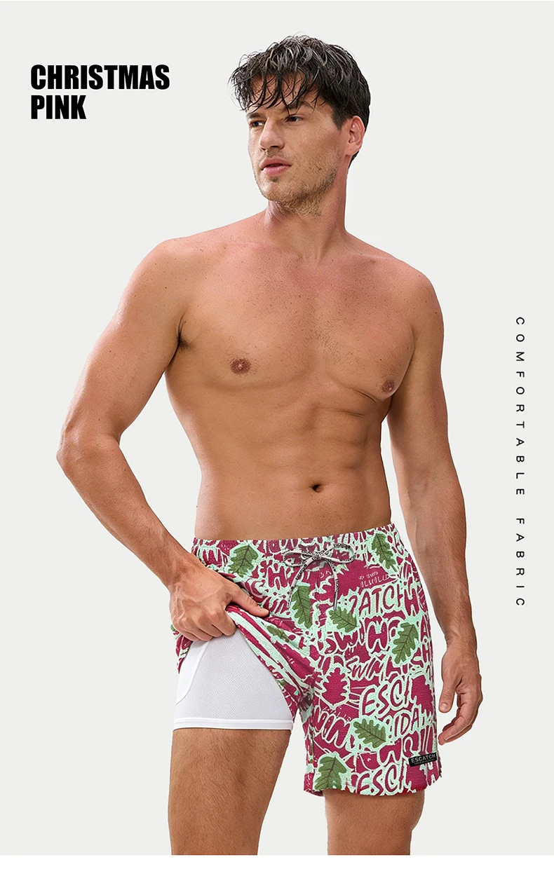 2026 Neuer Stil Herren-Badeshorts - Fitness, Surfen, Strandshorts - Verstellbare Taille Passende Herren-Badehose – Detail 9