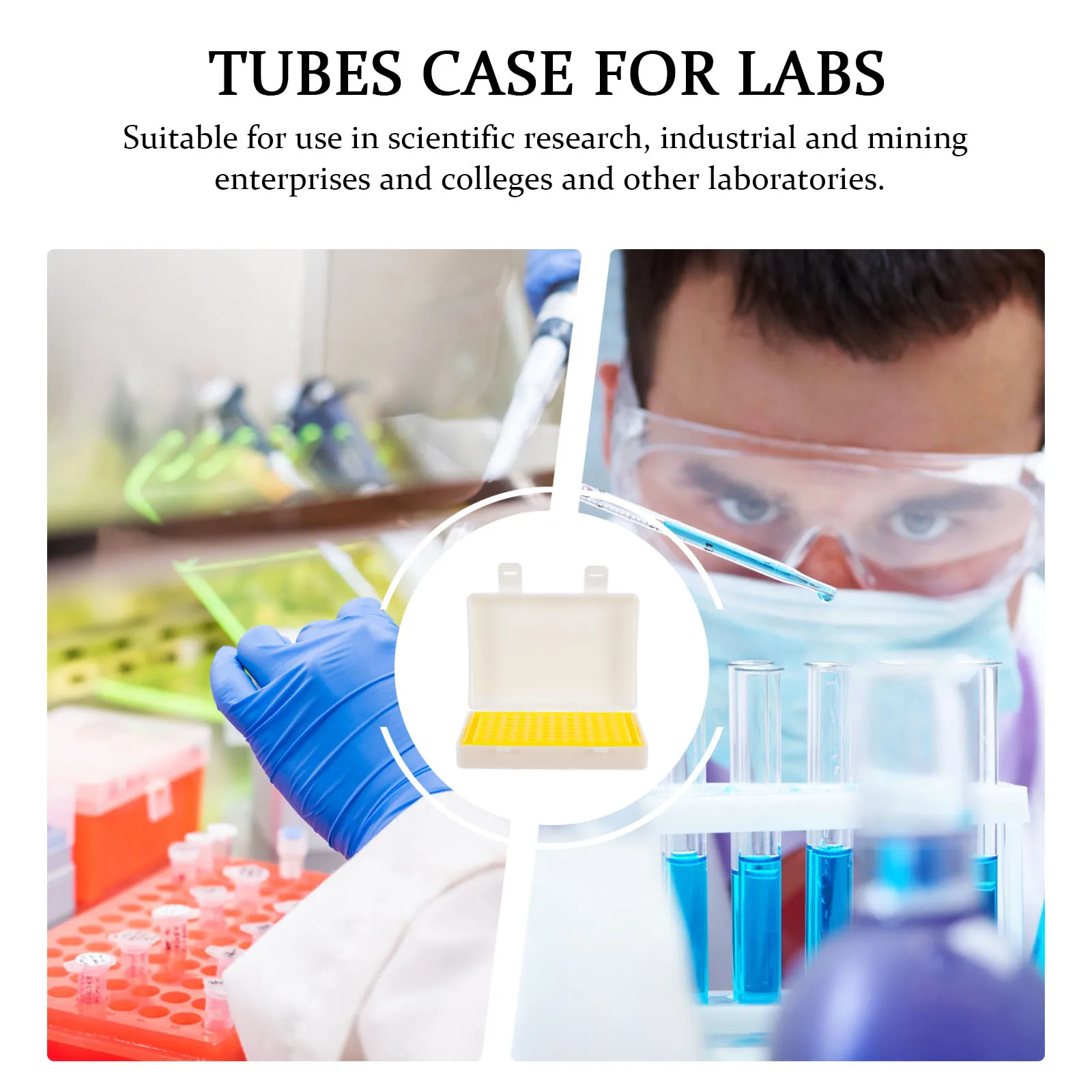 

1pc Tube Rack 96-Hole Pe Holder For Labs Micro Shelf Carrying Box Tubes Box Industrial Lab Storage Scientific