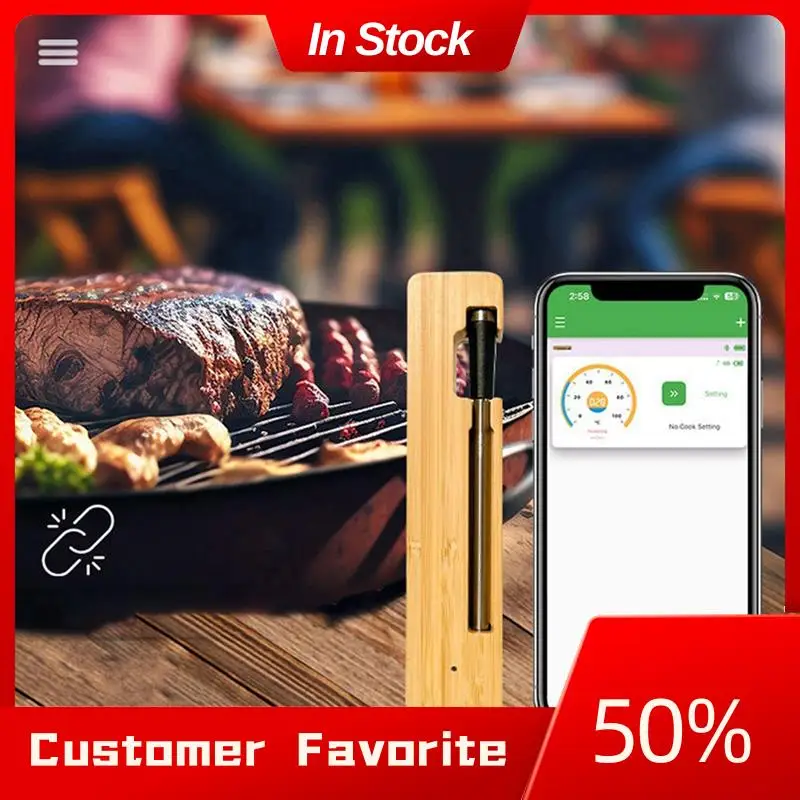 

Top Sale Household Kitchen Wireless Barbecue Meat Thermometers With Timing Function Waterproof Barbeque Thermometers