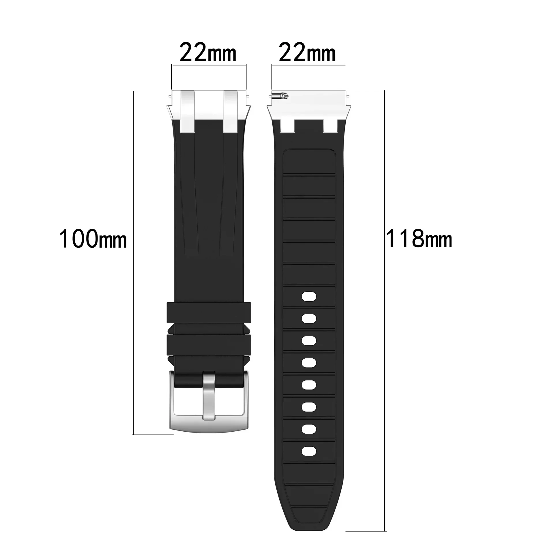 20 22mm Silicone Watch Bands for Huawei Watch GT 5 4 3 2 2E 46mm Sports Replacement Straps for Huawei GT5 Pro 46mm Silicone Band