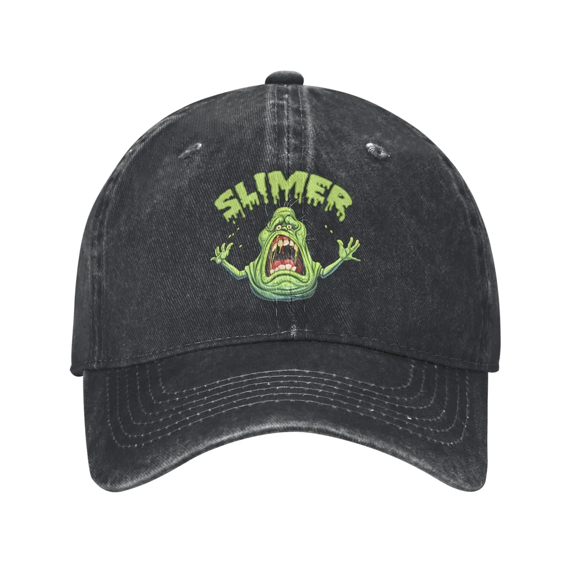 New Ghostbusters Slimer Neon Casual Baseball Cap Summer  Trucker Hat High Quality Kpop Rock Hip Hop Hats Men  y2k Cool Baseball