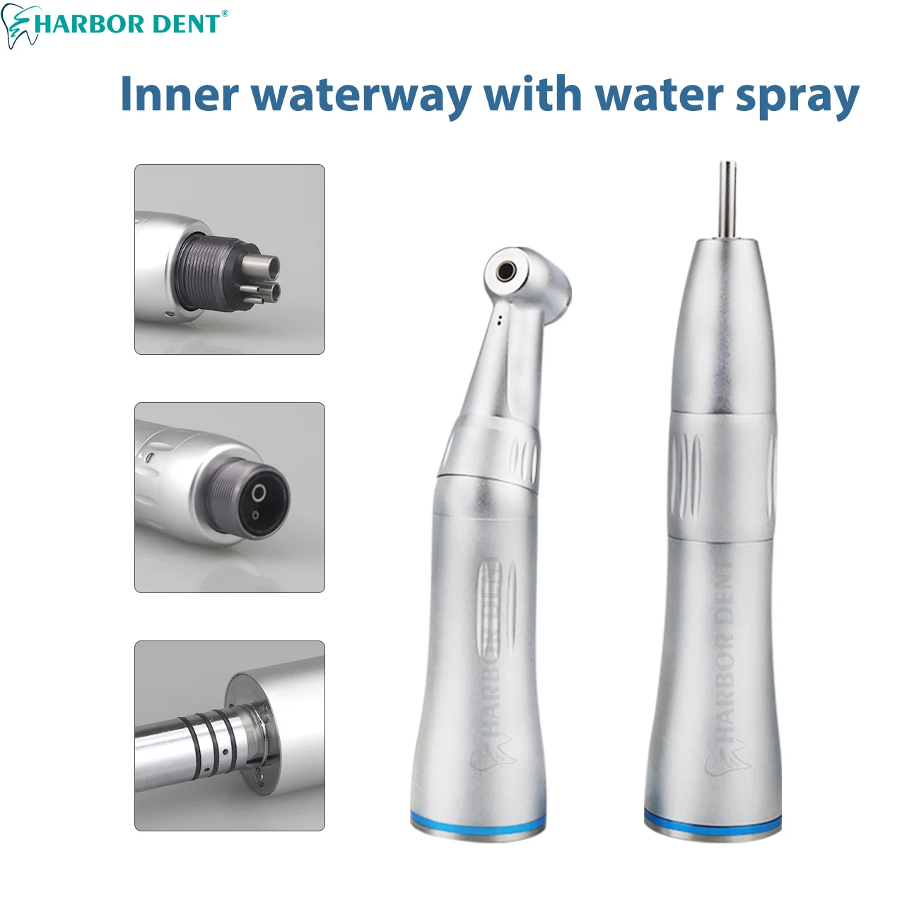 

Dental Low Speed Handpiece Kit Press Button Contra Angle Air Motor Inner Water Spray 2/4Holes Dentistry Oral Equipment