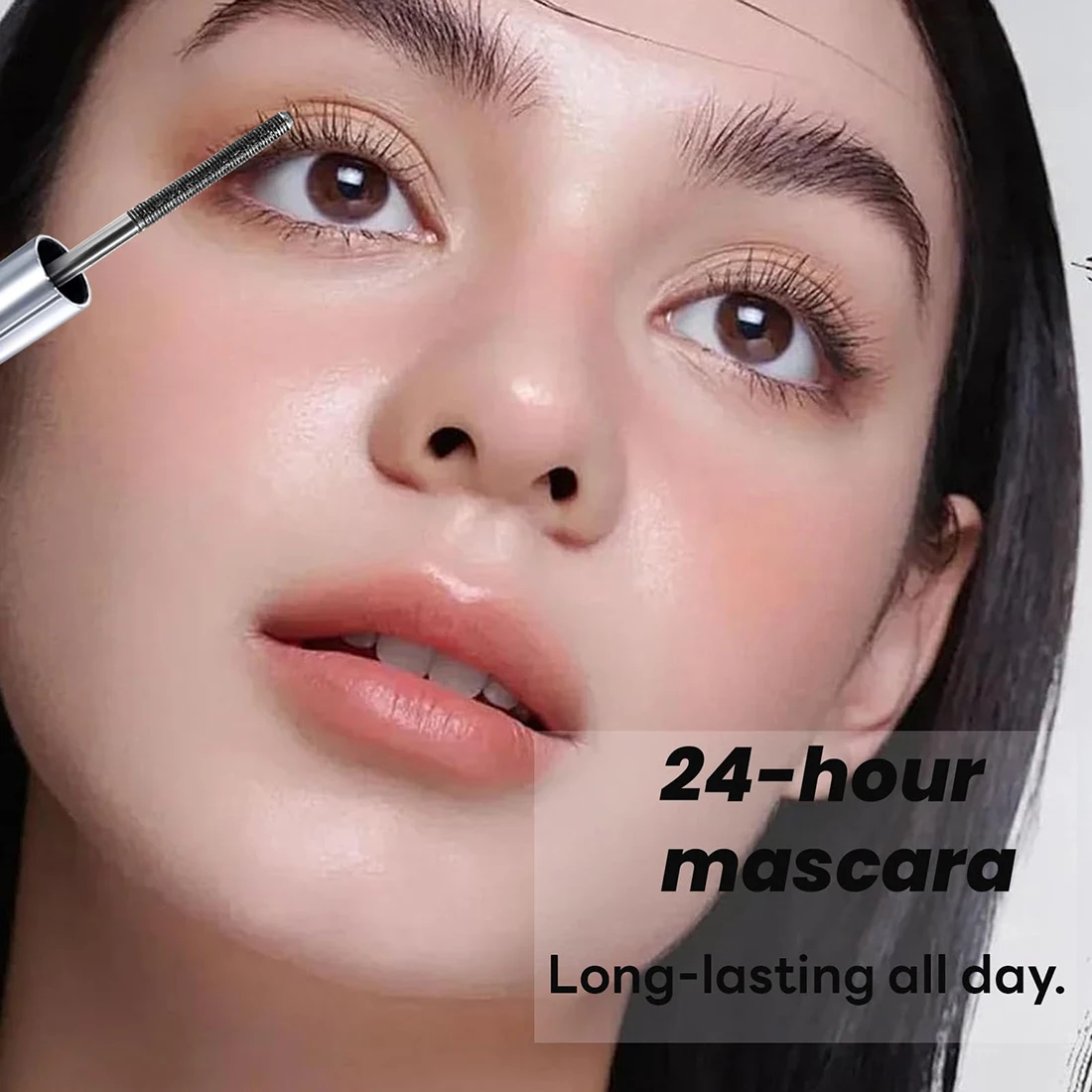 Natural Curling  Lash Mascara - Longer, Voluminous Eyelashes, Waterproof Tubing Mascara, Non-Smudge Long Lasting Eyelash Makeup