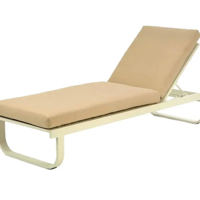 Aluminum Alloy Lounge Chair Simple Outdoor Beach Chair Seaside Poolside Garden Villa Hotel Swimming Pool Bed