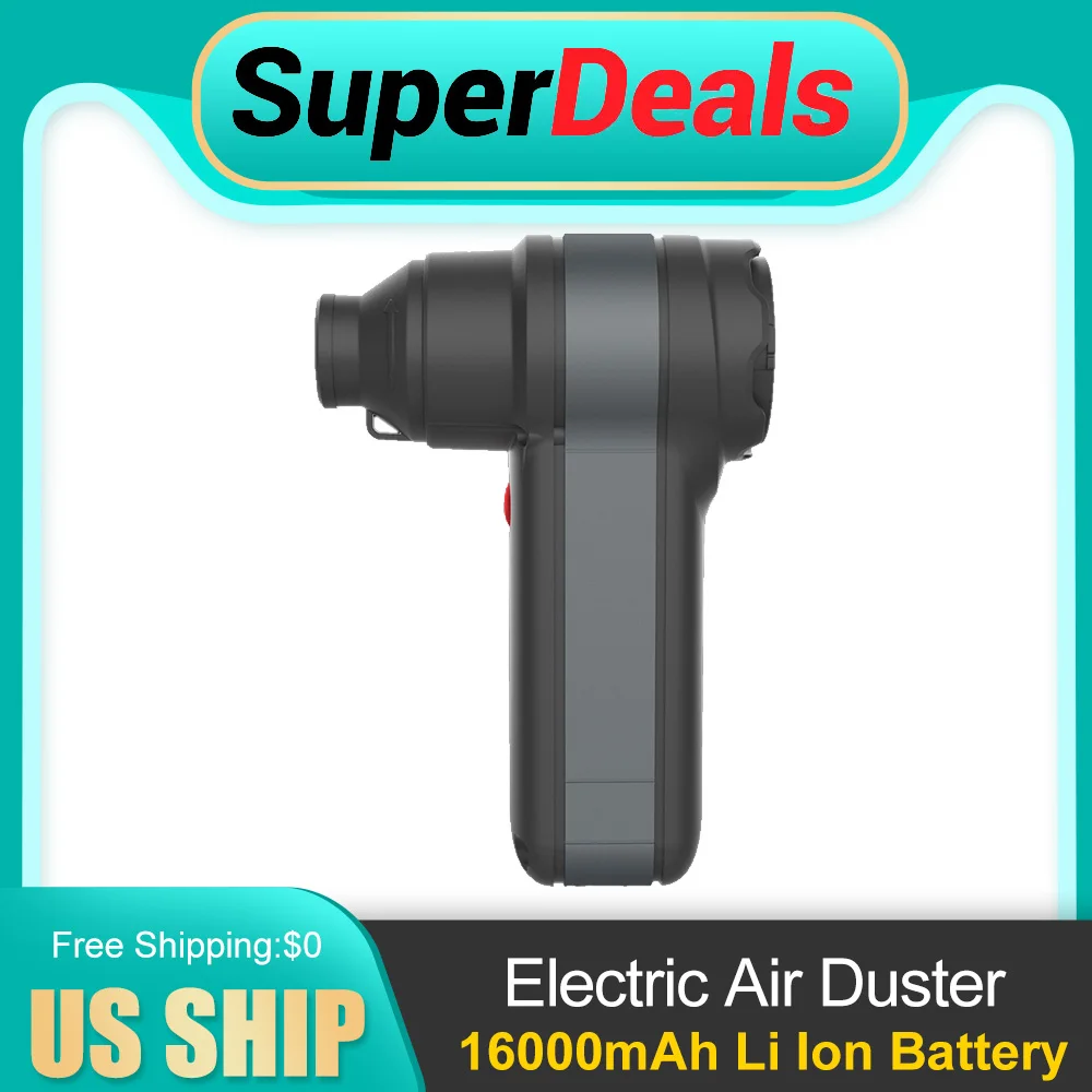 

【Распродажа】Беспроводной пылесос-воздуходувка 500000 об/мин, 4 скорости, бесщеточный двигатель 50 мм, перезаряжаемый через USB, для компьютера, клавиатуры, улицы, дома, автомобиля