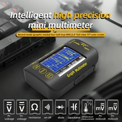 Intelligent Digital Multimeter 20000 Counts Voltage Real-Time Waveform Recording Temperature Test Lithium Battery Voltmeter
