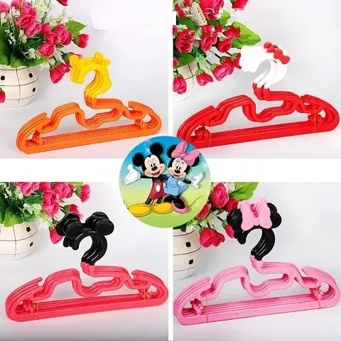 Cartoon cute Disney Mickey children's new household retractable personalized pattern design plastic non-slip clothes drying rack