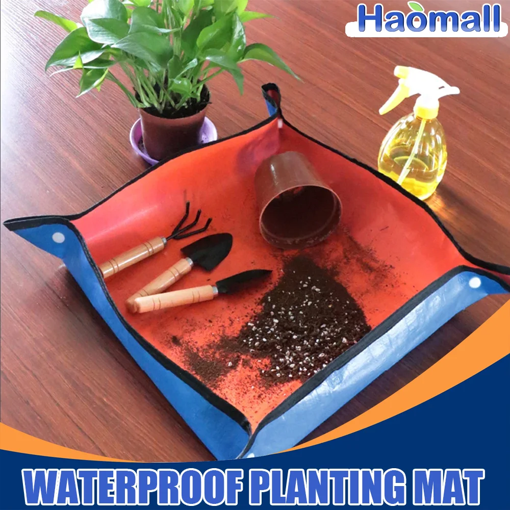 Planting Mat 66/100cm Gardening Potting Pad Foldable Garden Plant Flower Pot Transplanting Waterproof Mats