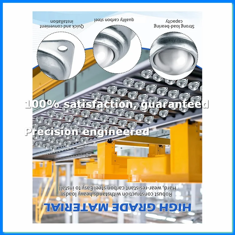 32Pcs Roller Ball Transfer Bearing, 1 Inch Carbon Steel Ball Casters, Mounted Ball Transfer Unit Universal for Conveyor-A28R