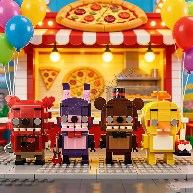 577 pièces de la série de personnages de jeux populaires, marionnettes de fête d'horreur, MOC, construction modulaire personnalisable, blocs de construction créatifs, jouet DIY, cadeau d'anniversaire