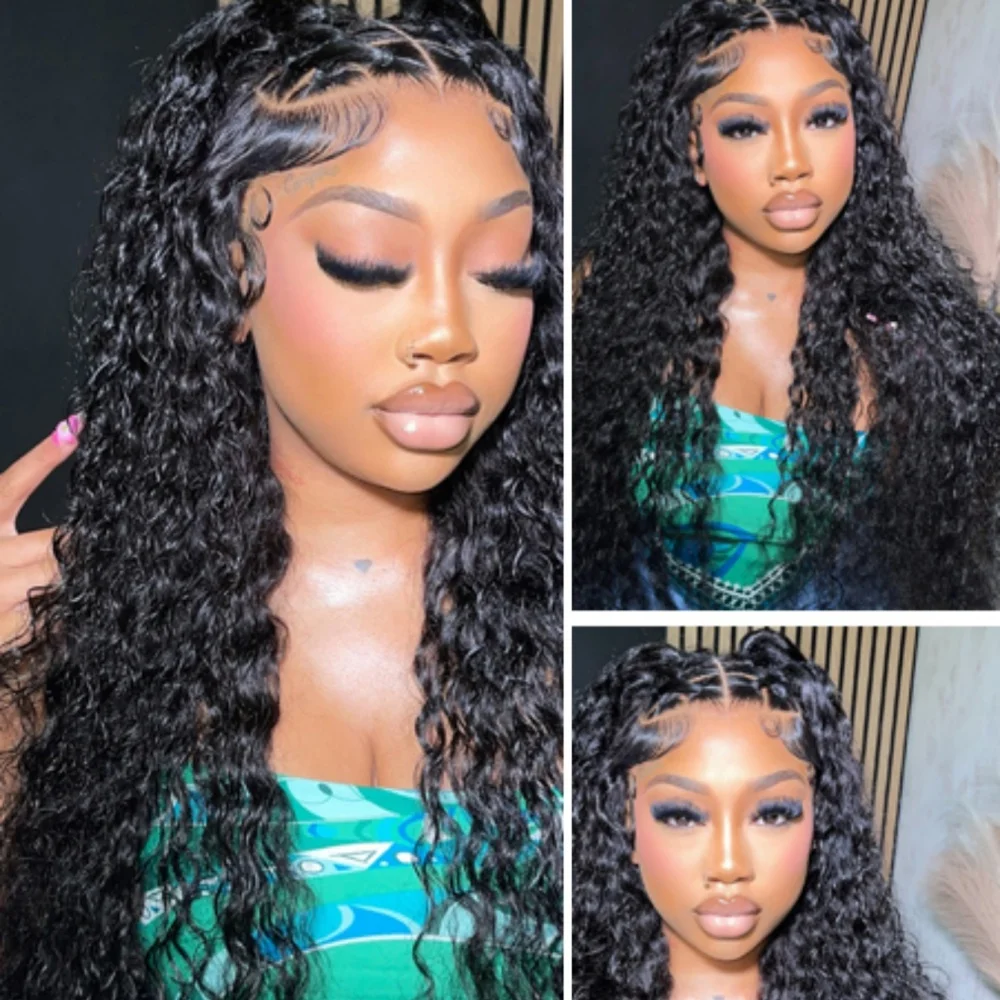 Pelucas de encaje frontal sin pegamento para mujer, cabello humano rizado Bob, prearrancado, línea de cabello Natural, 5x5