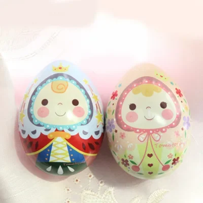 Easter Eggs Full Moon Celebration Egg Box Round Tinplate Box Sweet Packing Can Design Gift Box Exquisite  Printing Candy Boxs