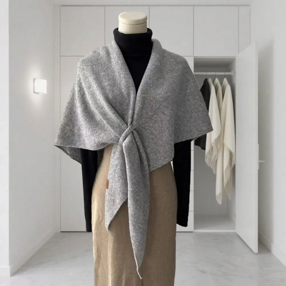 183 سنتيمتر المرأة محبوك وشاح شال بلون لينة الدافئة سترة كيب لينة الملمس الشتاء شال يلتف الكشمير ملابس غير رسمية