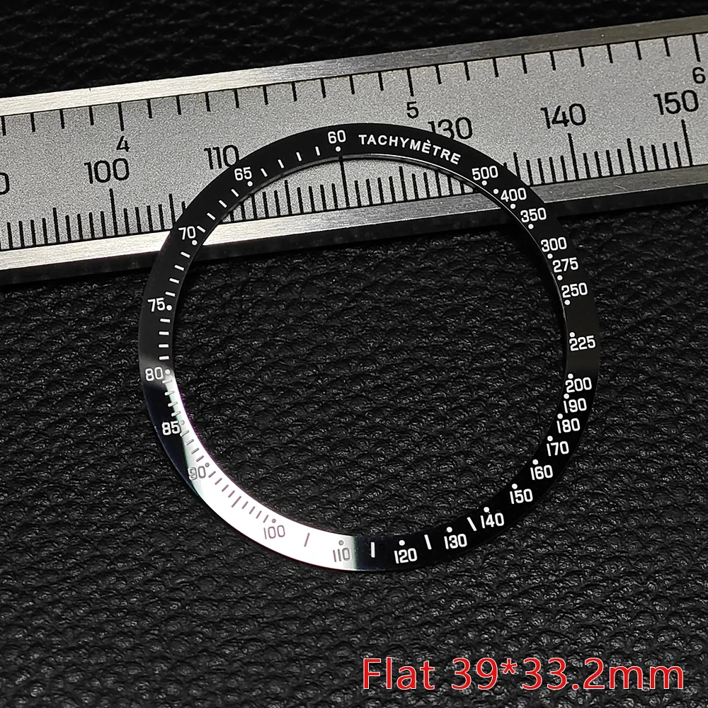 39-42mm datar dan miring tidak bercahaya keramik sisipan Bezel pengganti aksesoris jam tangan kualitas tinggi keramik bezel hitam