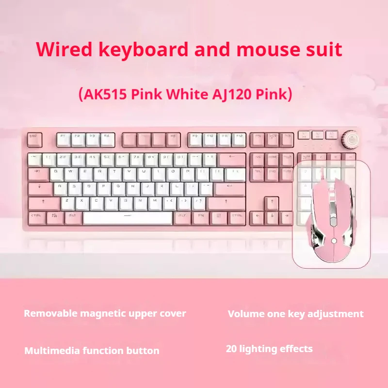 Ajazz Ak35i Game Machine Keyboard Wired Blue Red Black Axis E-Sports Female Office Wireless The Three Mode Hot Plug Keyboard