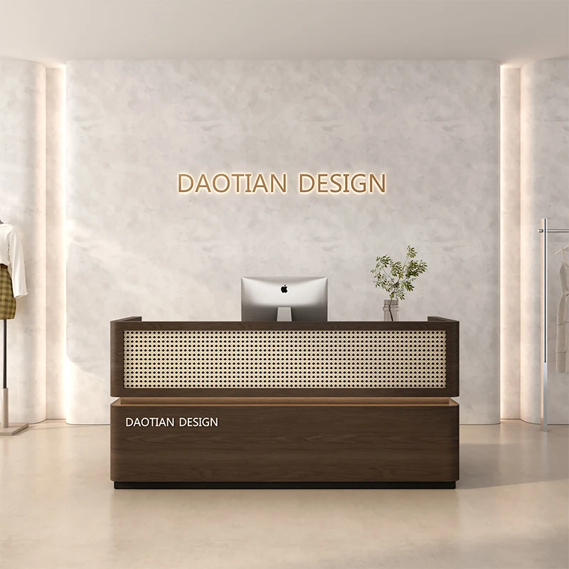 

Современный стиль, запеченная угловая стойка, барный стол, дизайн кассира, магазин женской одежды, стойка регистрации, мебель для салонов красоты