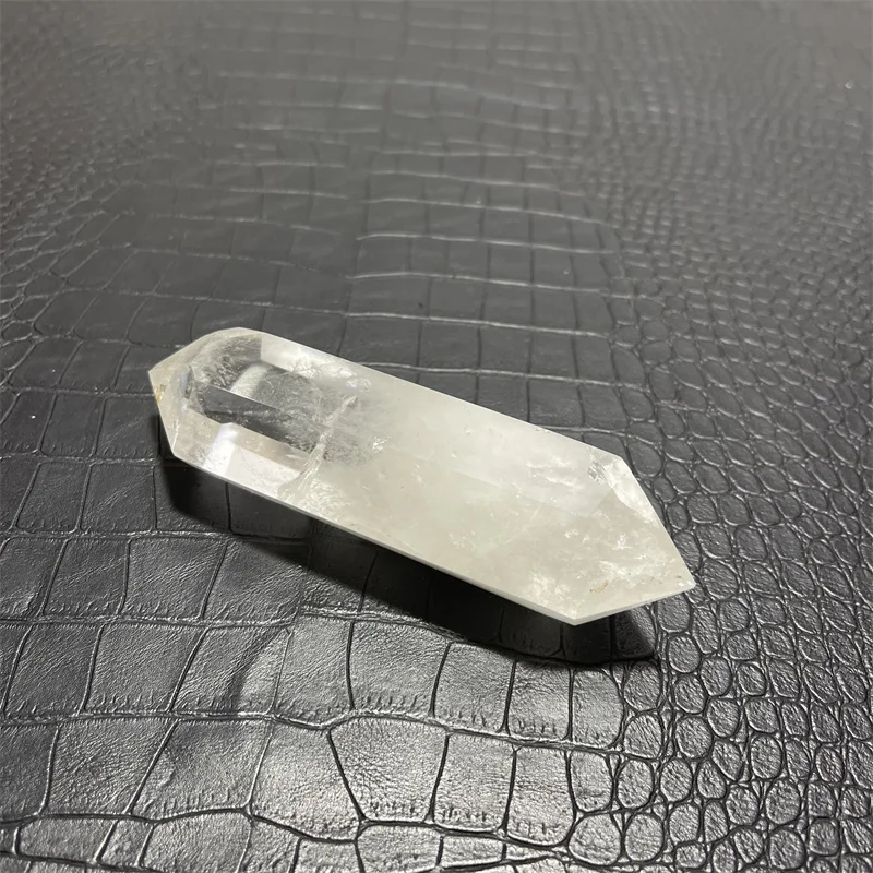 285g Natural Polished Healing Double Terminated Clear Quartz Crystal Point