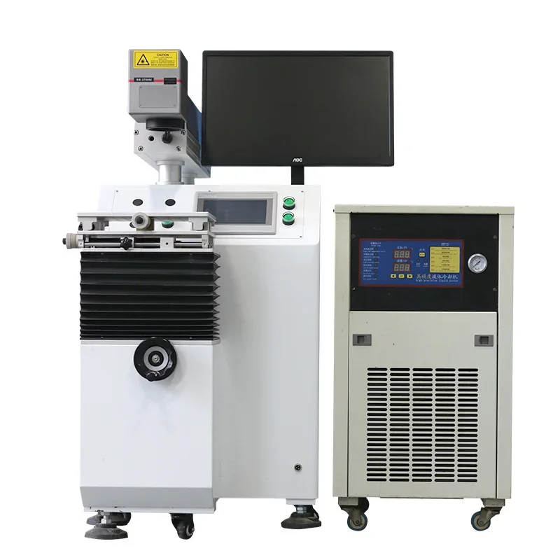 Polymer battery four-station automatic laser spot welding machine Lithium battery cell protective plate laser welding machine