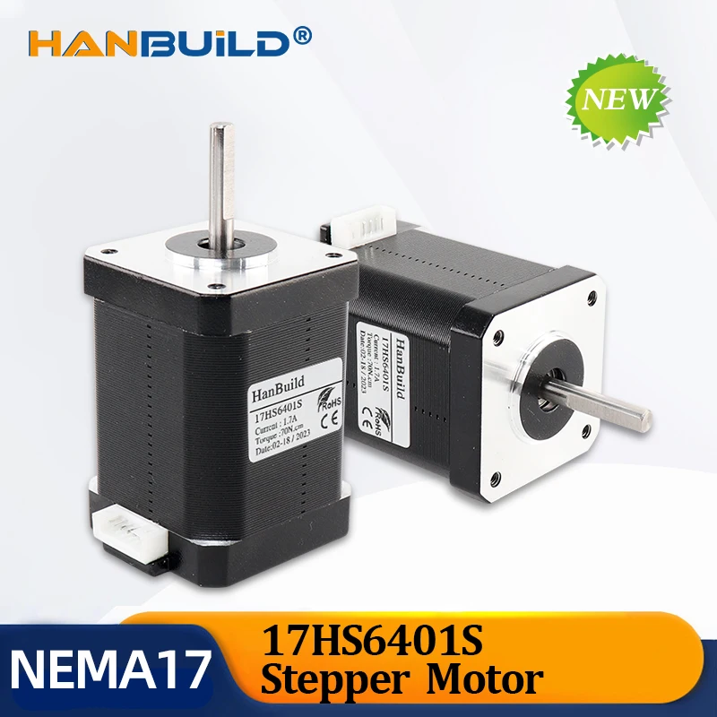 3PCS 17HS6401S Nema 17 Stepper Motor 60mm 70N.cm 4-lead 12V 1.7A for DIY CNC Robot  Nema17 Step Motor