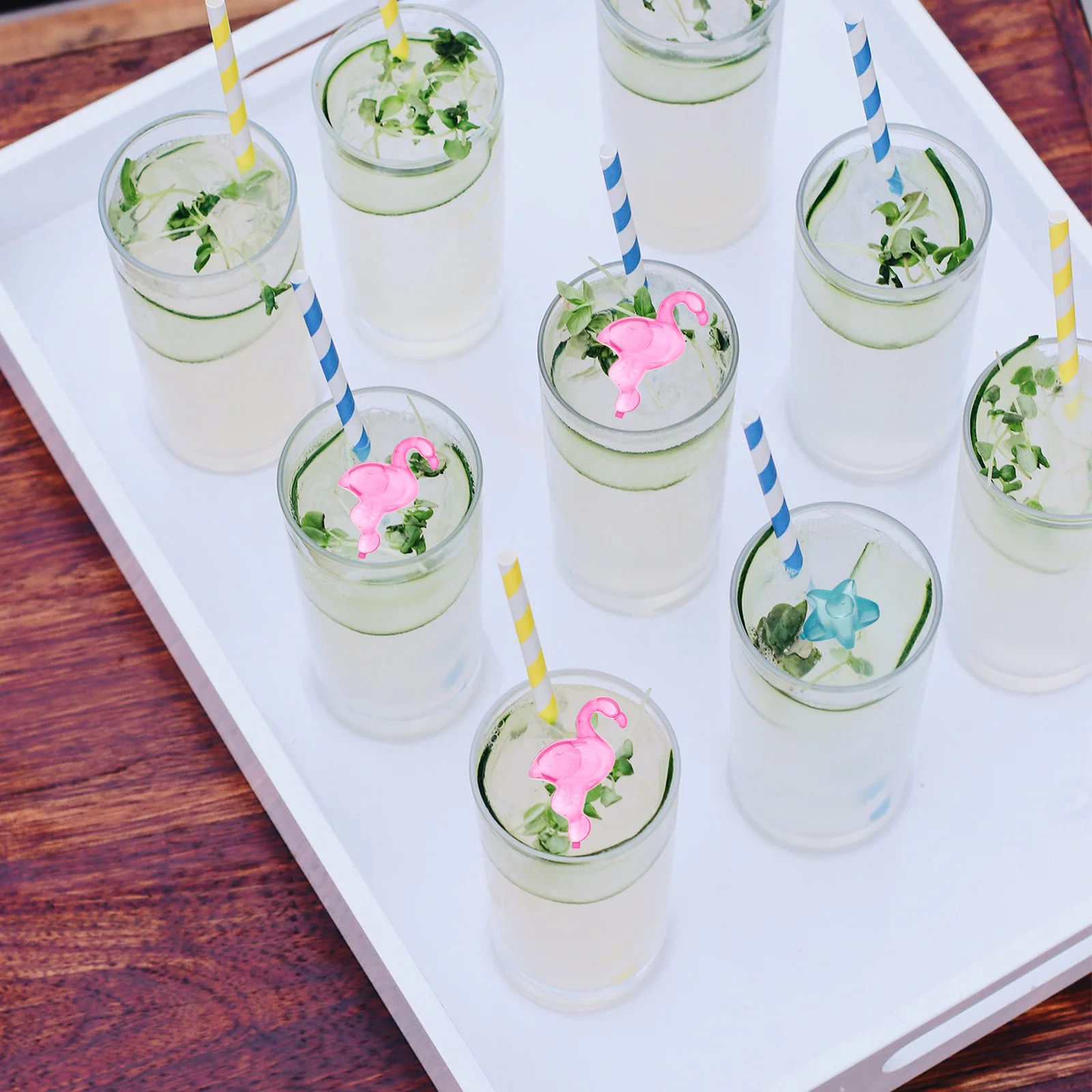 

80pcs Ice Cube Molds Star Flamingo Shaped Reusable Colorful Drink Favors For Cocktails Party Beverages Cold Brew Juices