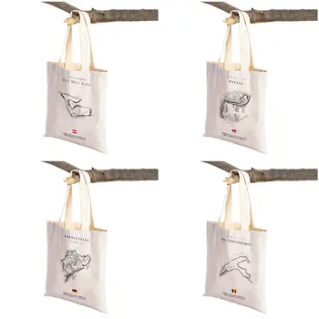 Monaco Track Circuit Painting Dámské nákupní tašky s dvojitým potiskem, ležérní plátěná kabelka s uměleckým motivem řidiče, nákupní taška, dámská taška 10 nejlepší prodej okruh v Monaku - №10