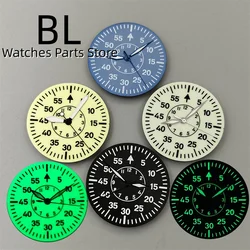 BLIGER 29mm Pilot Watch Dial Hand Set With Full C3 Green Luminous Creamy Black Blue Color For NH35 NH36  ETA PT5000 Movements