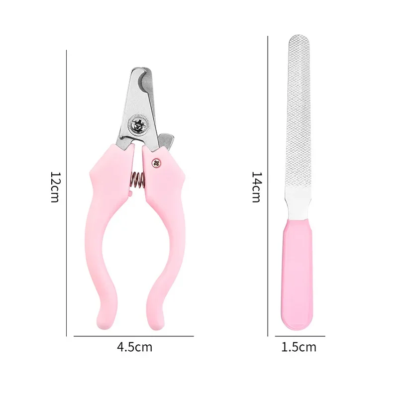 Stainless Steel Pets Nail Clipper File Set Dog Cat Claw Trimmer Cutter Professional Pets Nails Grooming Scissor