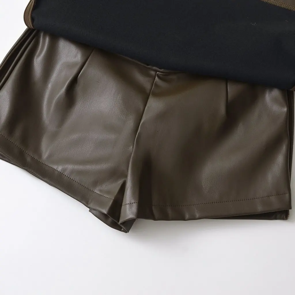 

Summer Low Waist Slim-fit Leather Skirt for Women Sexy Side Zipper Split Culottes Anti-slip Hot Girl Fashion