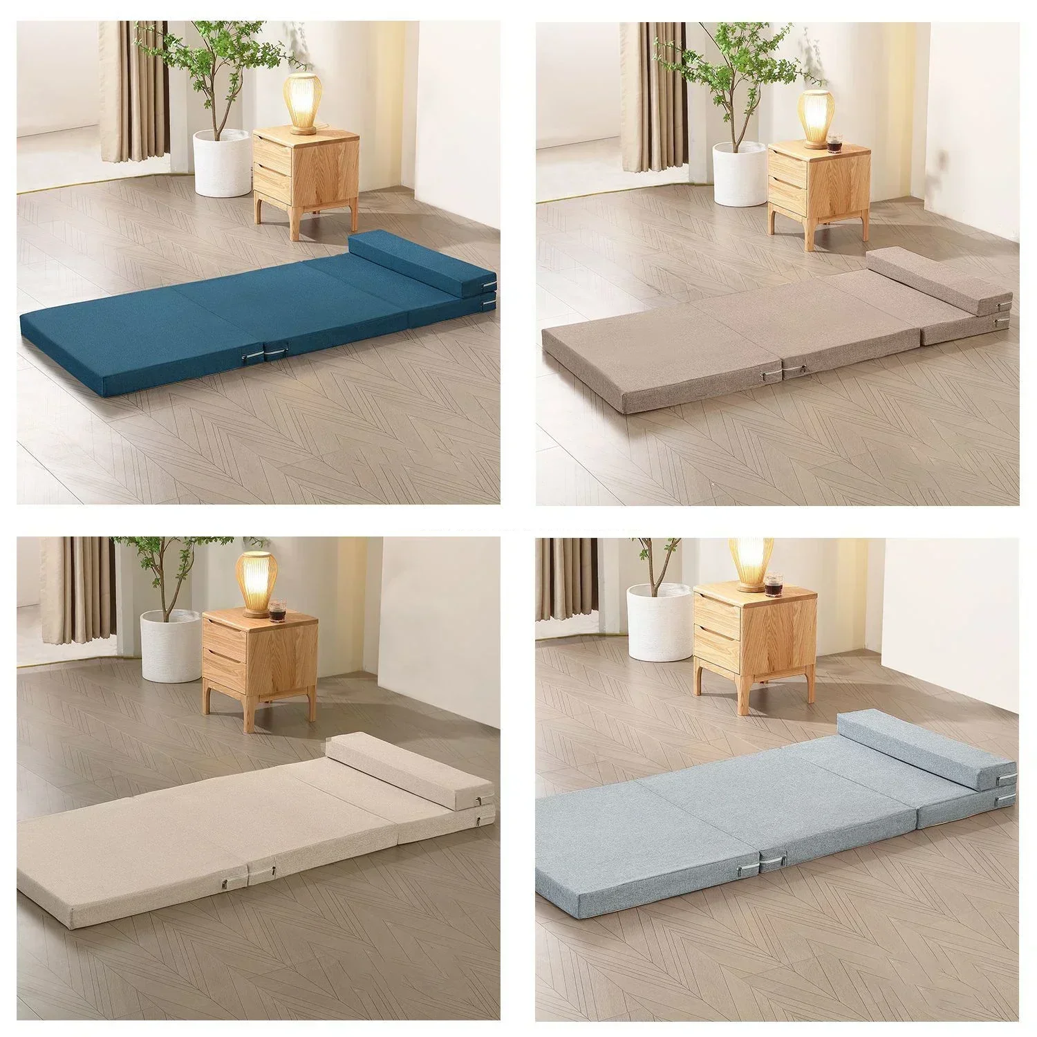 Single Folding Portable Mattresses Soft Lazy Memory Foam Tatami Yoga Mat for Sleeping on The Floor Office Workers Lunch Break