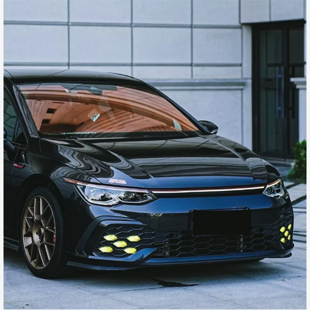 ZF-F Para Volkswagen Golf 8 R-Line GTI 2021-2024, Estilo CS, Divisor de Labios Delanteros, Alerón Trasero, Kit de Carrocería, Ac