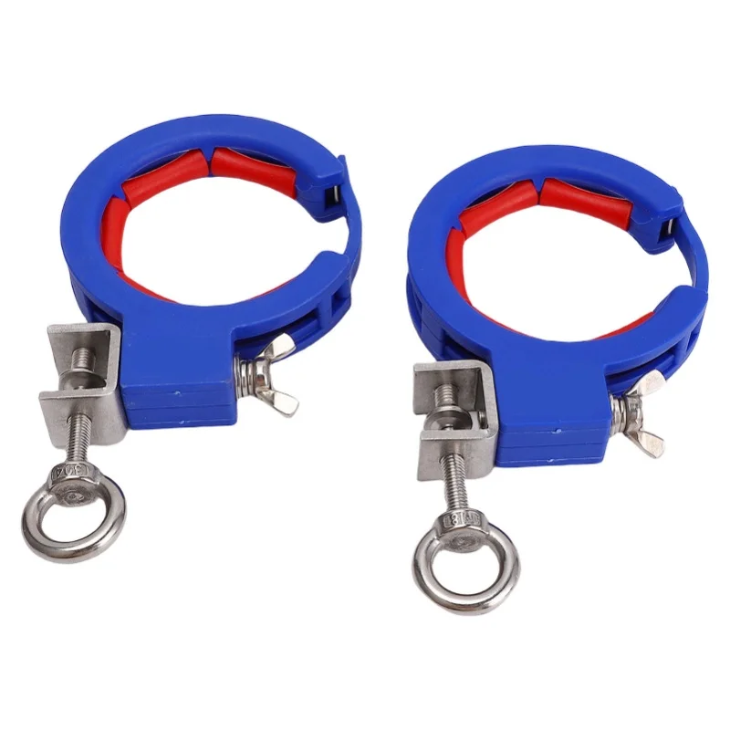 2PCS Cable Tray Roller Guide Thickened Nylon Stainless Steel Blue Adjustable Wire Threading Pulling Laying Pulley For Outdoor