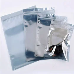 100PCS Customized anti-static self sealing bag semi transparent electronic component packaging bag